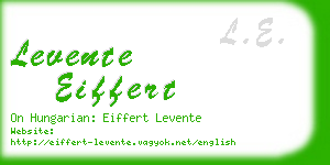 levente eiffert business card